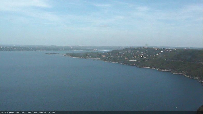 Lake Travis webcam, July 5, 2016 10:05 AM CT