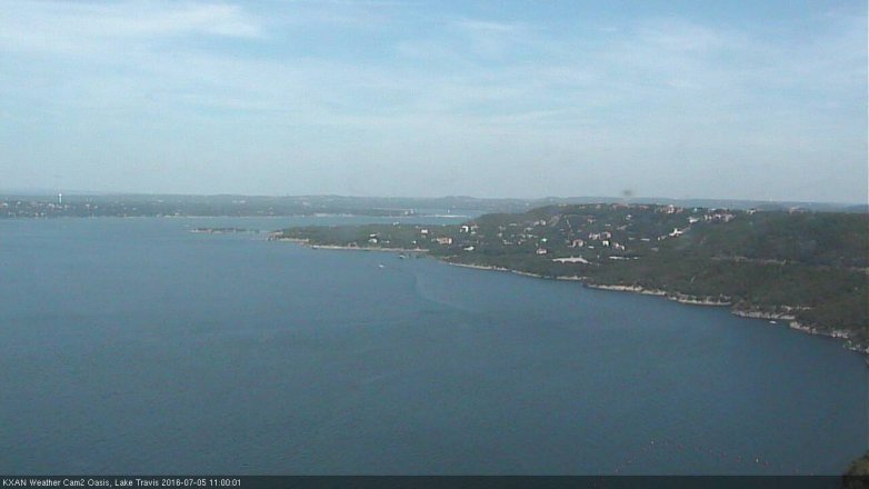 Lake Travis webcam, July 5, 2016 10:10 AM CT