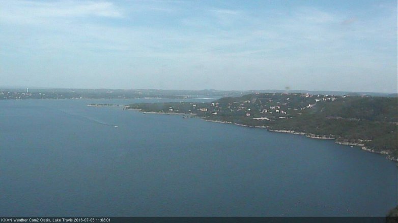 Lake Travis webcam, July 5, 2016 10:15 AM CT