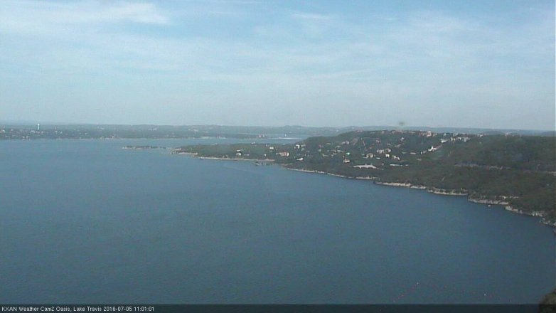 Lake Travis webcam, July 5, 2016 10:30 AM CT
