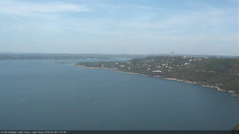 Lake Travis webcam, July 5, 2016 10:35 AM CT