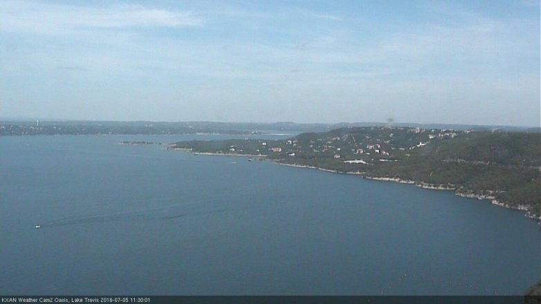 Lake Travis webcam, July 5, 2016 10:55 AM CT