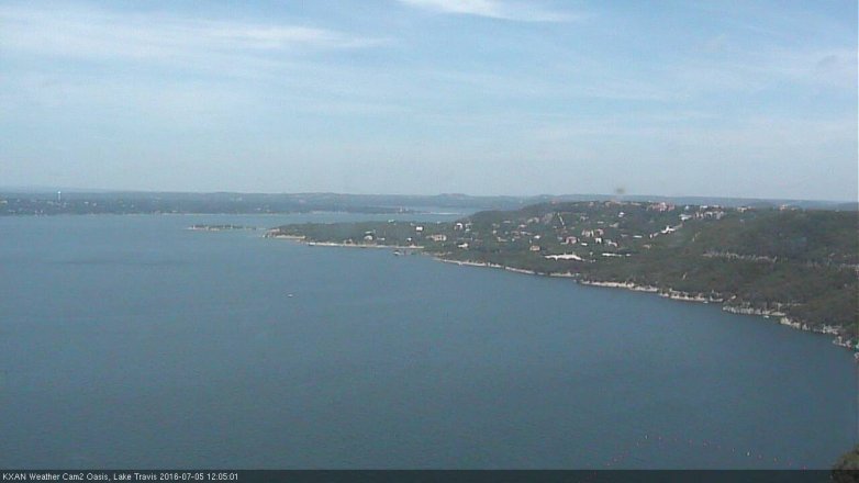 Lake Travis webcam, July 5, 2016 11:10 AM CT