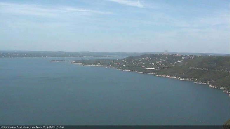 Lake Travis webcam, July 5, 2016 11:35 AM CT