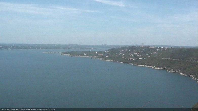 Lake Travis webcam, July 5, 2016 11:40 AM CT