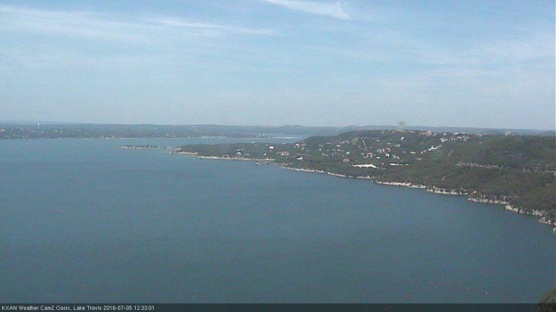 Lake Travis webcam, July 5, 2016 12:00 PM CT