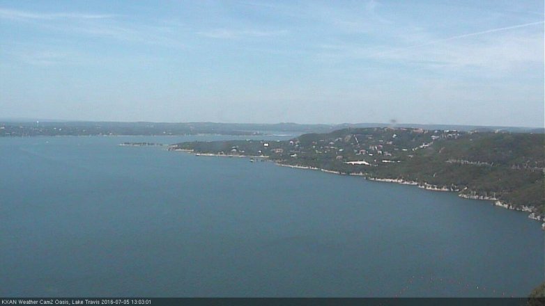 Lake Travis webcam, July 5, 2016 12:10 PM CT