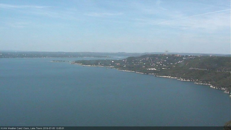 Lake Travis webcam, July 5, 2016 12:15 PM CT