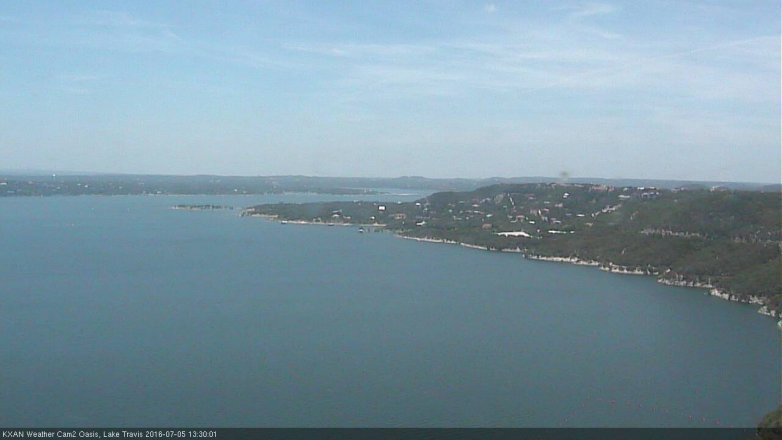 Lake Travis webcam, July 5, 2016 12:45 PM CT