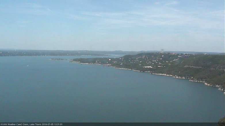 Lake Travis webcam, July 5, 2016 1:00 PM CT