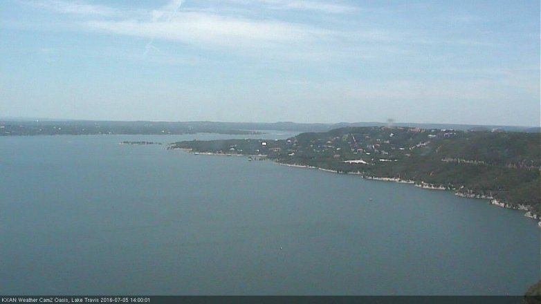 Lake Travis webcam, July 5, 2016 1:25 PM CT