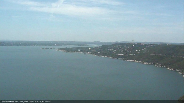 Lake Travis webcam, July 5, 2016 1:35 PM CT