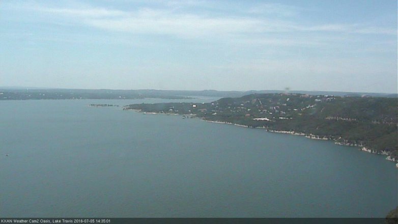Lake Travis webcam, July 5, 2016 1:45 PM CT