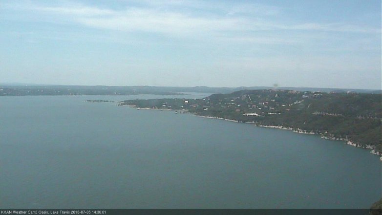 Lake Travis webcam, July 5, 2016 1:50 PM CT