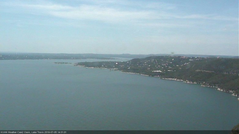 Lake Travis webcam, July 5, 2016 1:55 PM CT