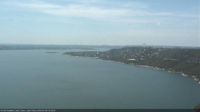 Lake Travis webcam, July 5, 2016 2:00 PM CT