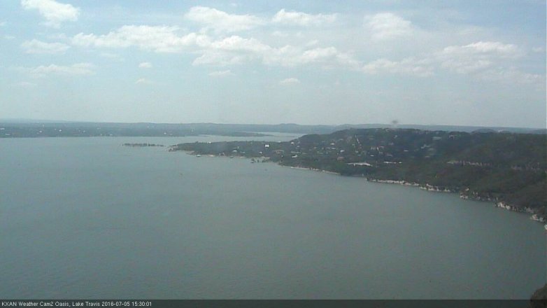 Lake Travis webcam, July 5, 2016 2:45 PM CT