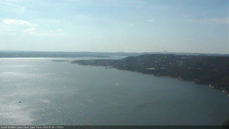 Lake Travis webcam, July 5, 2016 4:15 PM CT