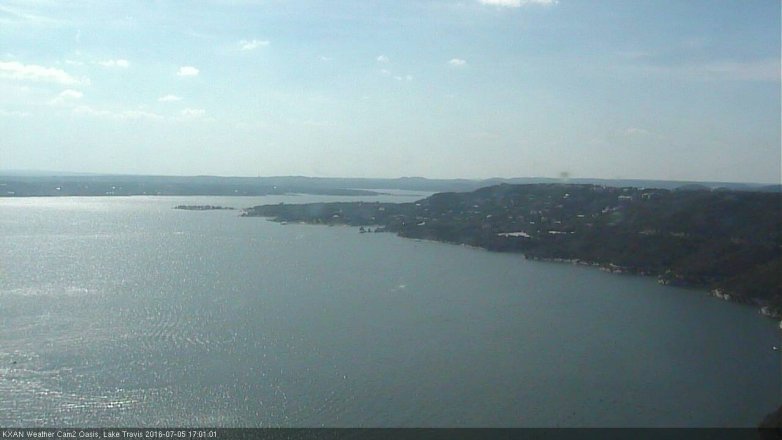 Lake Travis webcam, July 5, 2016 4:25 PM CT