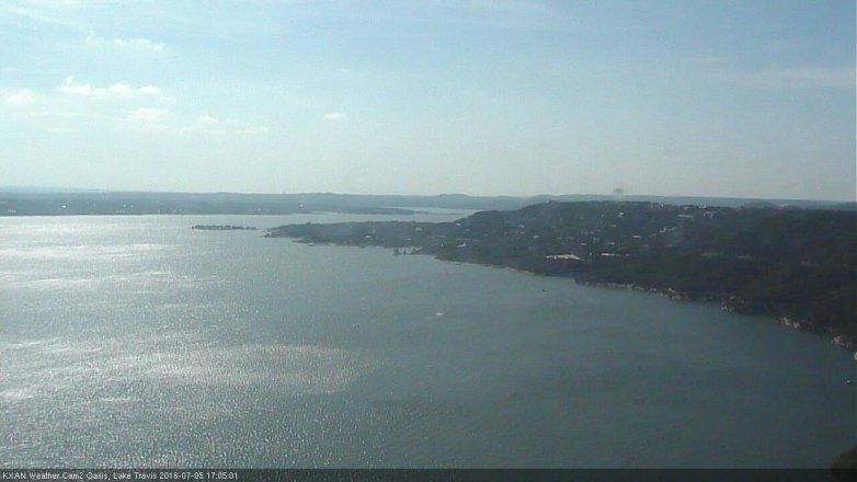 Lake Travis webcam, July 5, 2016 4:35 PM CT