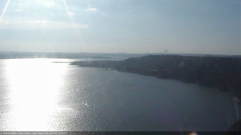 Lake Travis webcam, July 5, 2016 5:50 PM CT