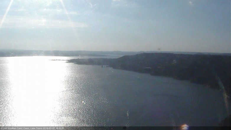 Lake Travis webcam, July 5, 2016 5:55 PM CT
