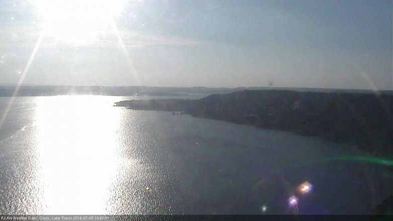 Lake Travis webcam, July 5, 2016 6:05 PM CT