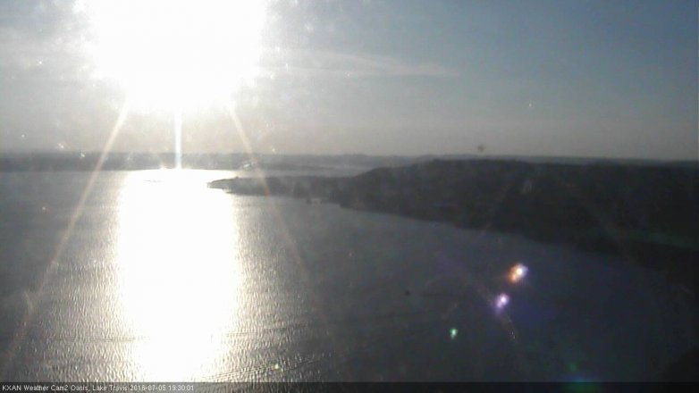 Lake Travis webcam, July 5, 2016 6:45 PM CT