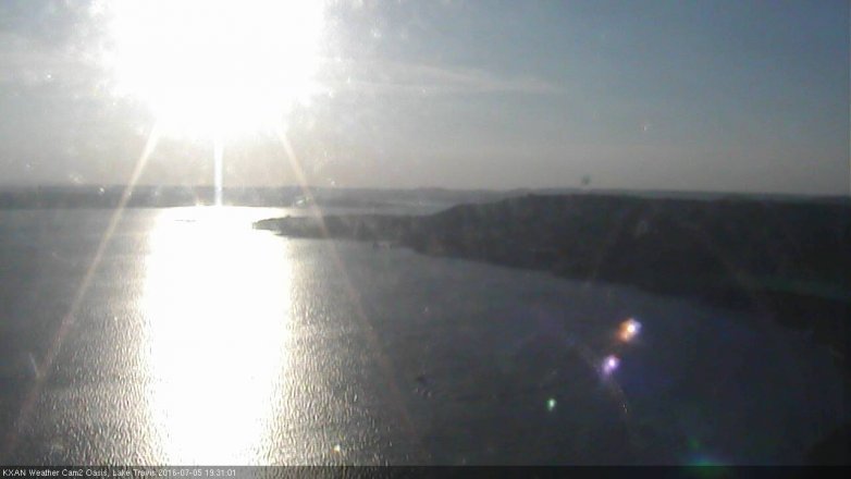 Lake Travis webcam, July 5, 2016 7:00 PM CT