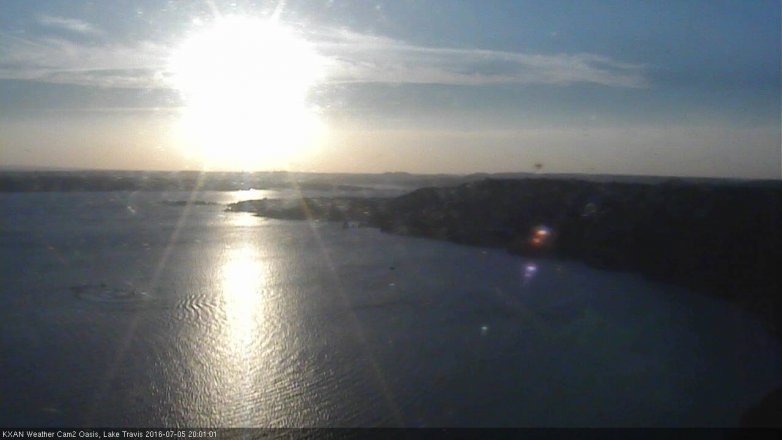 Lake Travis webcam, July 5, 2016 7:30 PM CT