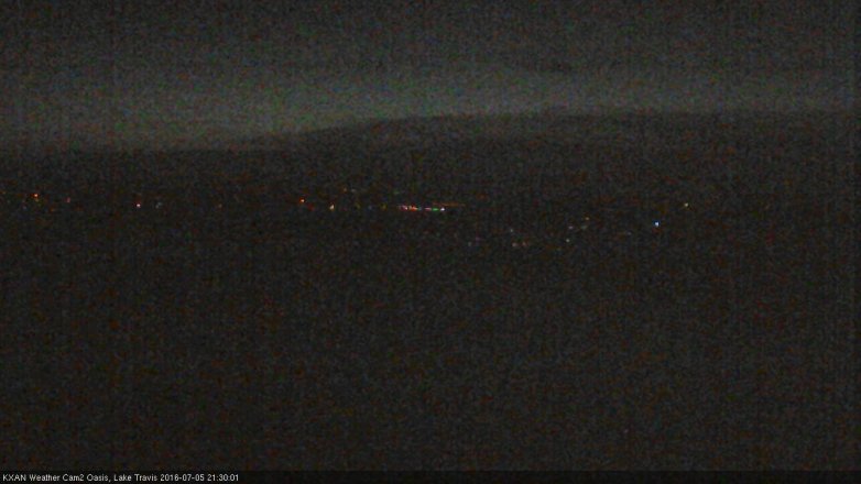 Lake Travis webcam, July 5, 2016 8:35 PM CT