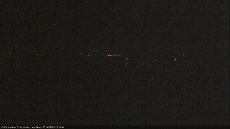 Lake Travis webcam, July 5, 2016 10:40 PM CT