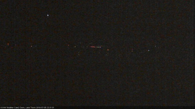 Lake Travis webcam, July 5, 2016 10:50 PM CT