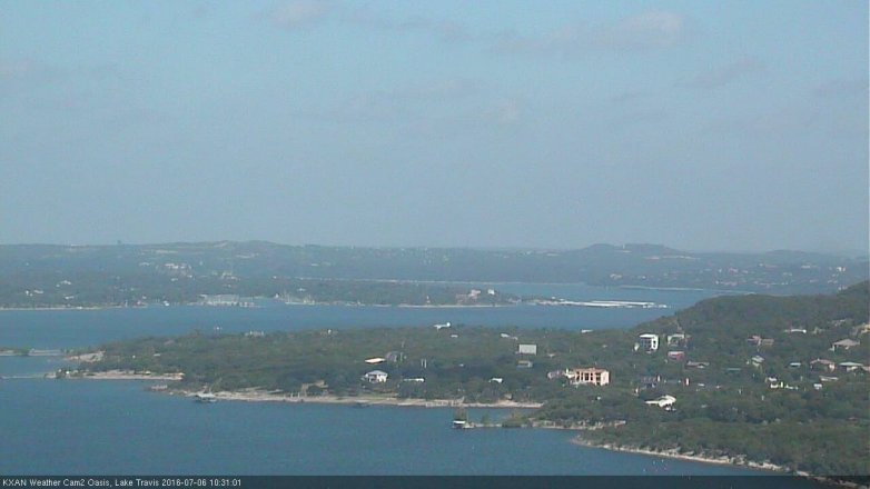 Lake Travis webcam, July 6, 2016 9:35 AM CT
