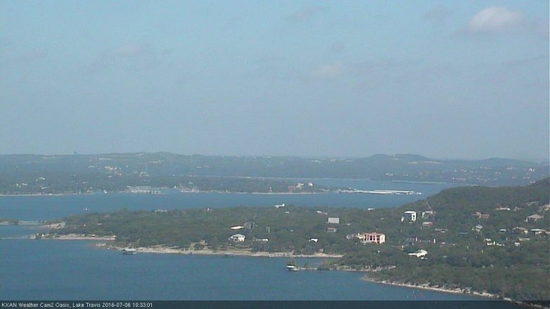 Lake Travis webcam, July 6, 2016 10:05 AM CT