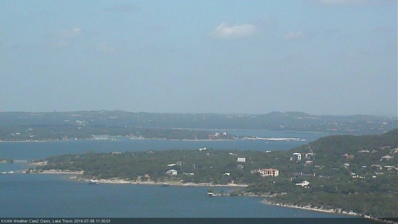 Lake Travis webcam, July 6, 2016 10:35 AM CT