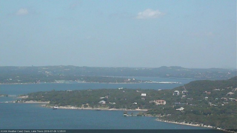 Lake Travis webcam, July 6, 2016 11:30 AM CT
