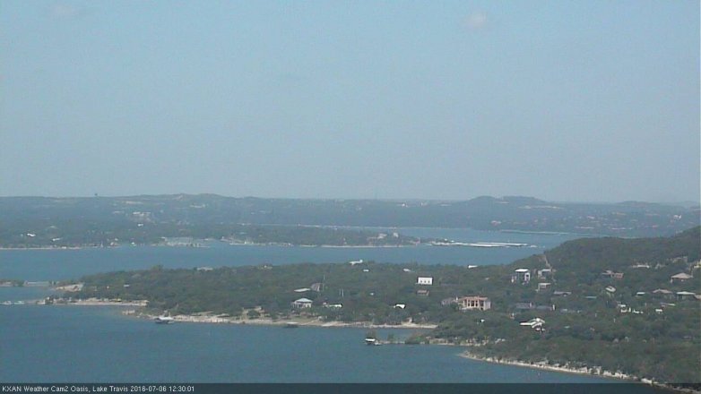Lake Travis webcam, July 6, 2016 11:35 AM CT