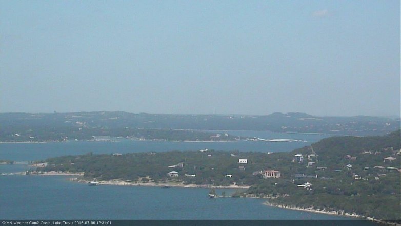 Lake Travis webcam, July 6, 2016 11:40 AM CT