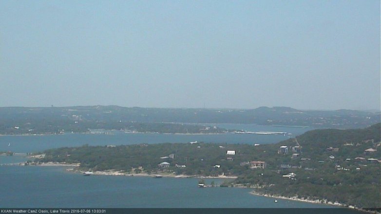 Lake Travis webcam, July 6, 2016 12:10 PM CT