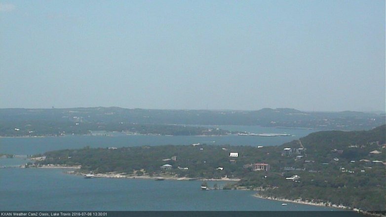 Lake Travis webcam, July 6, 2016 12:45 PM CT