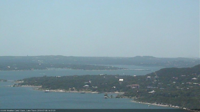 Lake Travis webcam, July 6, 2016 1:50 PM CT