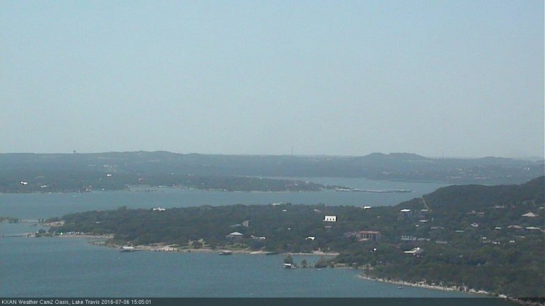 Lake Travis webcam, July 6, 2016 2:30 PM CT