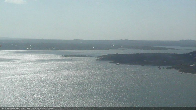 Lake Travis webcam, July 6, 2016 4:25 PM CT