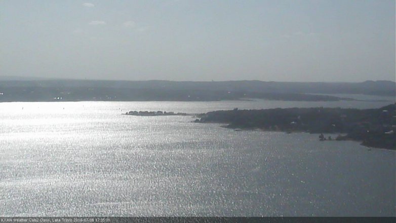 Lake Travis webcam, July 6, 2016 4:40 PM CT