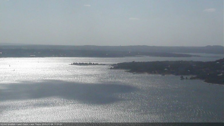 Lake Travis webcam, July 6, 2016 4:45 PM CT