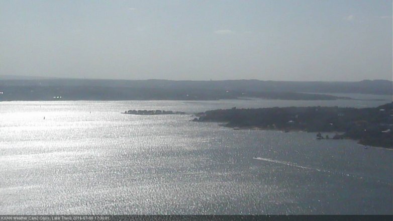 Lake Travis webcam, July 6, 2016 4:50 PM CT