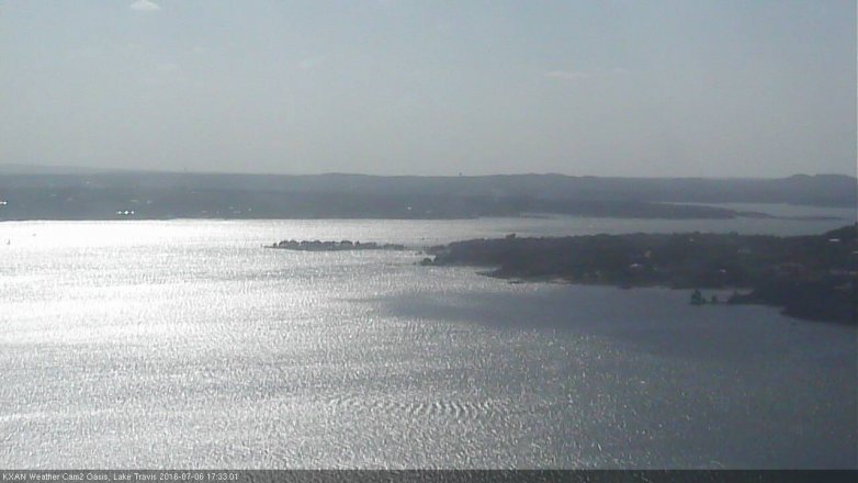 Lake Travis webcam, July 6, 2016 5:00 PM CT