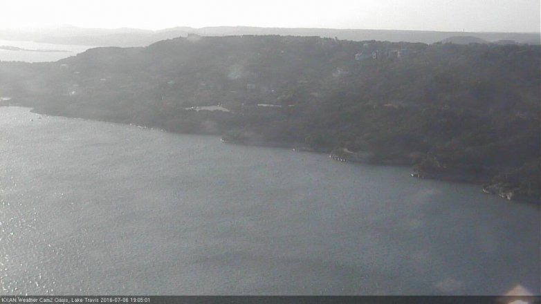 Lake Travis webcam, July 6, 2016 6:25 PM CT