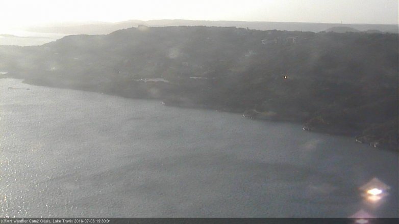 Lake Travis webcam, July 6, 2016 6:35 PM CT